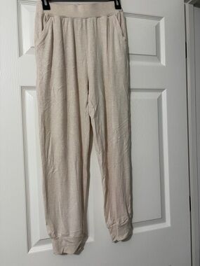 Kimberly Cozied Cream Knit Joggers